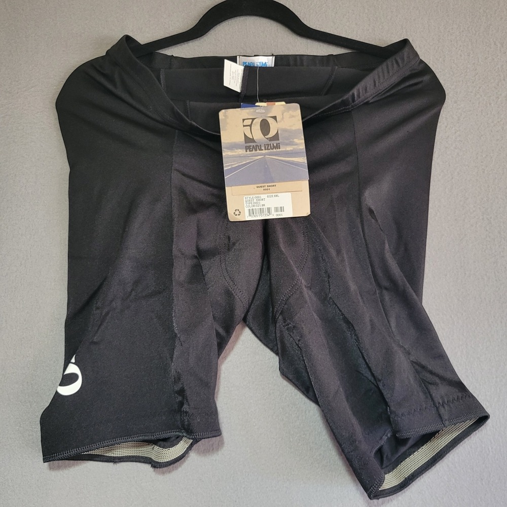 Pearl Izumi Quest Short 0001 Mens Black Padded Cycling Shorts XXL New With Tags
